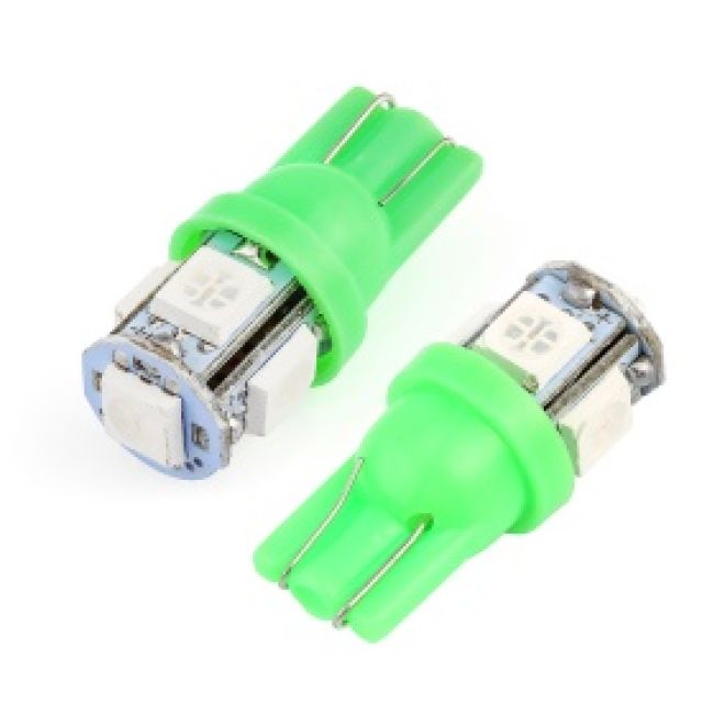 Светодиод Т10  5 SMD (5050) (зел.)