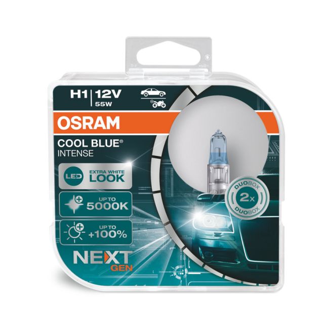 OSRAM H1 12v55w P14,5s Cool Blue Intense NEXT 5000k (2шт.) BOX