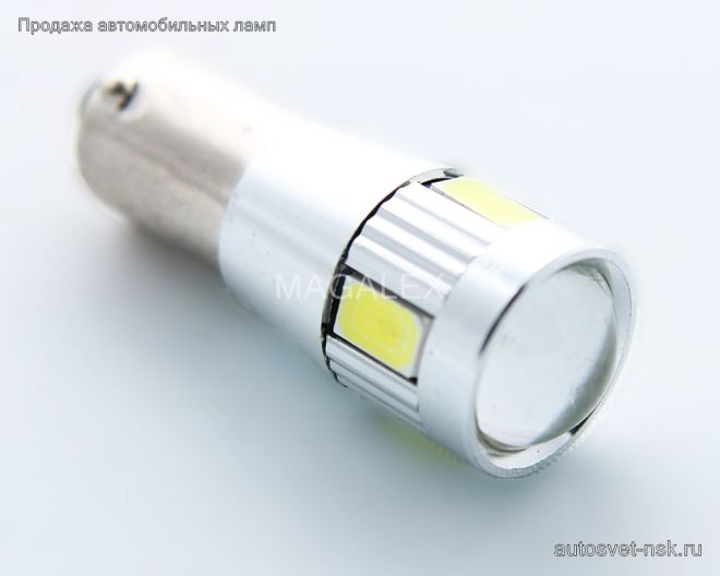 Светодиод Т8,5 6 SMD (5630) + линза Canbus