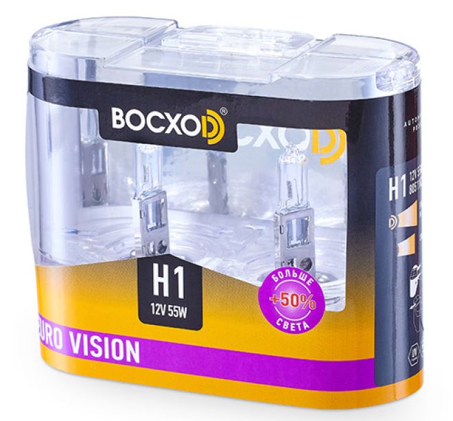 BOCXOD Н1 12v-55w P14.5s EV (Euro Vision +50%) (2шт.)