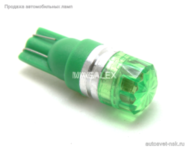 Светодиод Т10 CRYSTAL  (зел.)