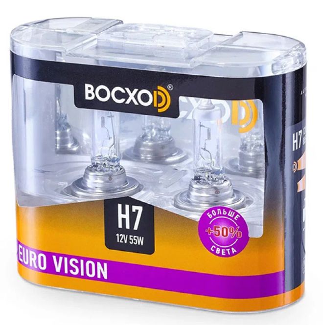 BOCXOD H7 12v-55w PX26d EV (Euro Vision +50%) (2шт.)