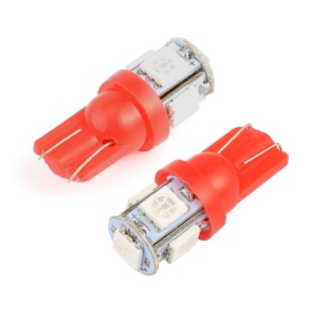 Светодиод Т10  5 SMD (5050) (крас.)