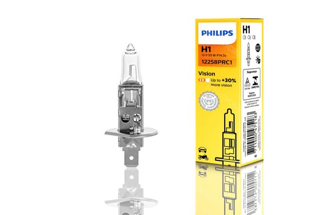 PHILIPS H1 12v55w P14.5s Vision Premium+30%