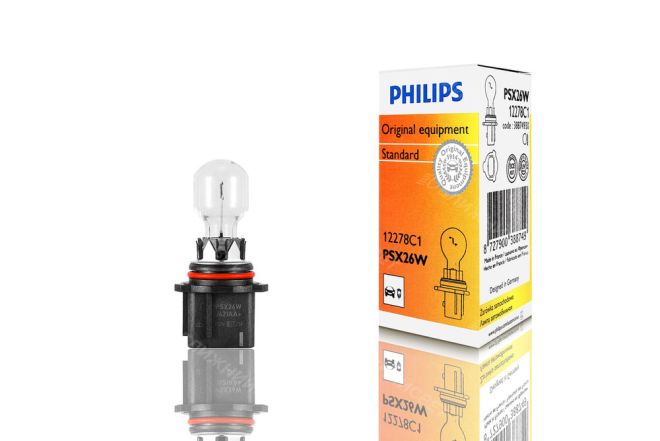 PHILIPS 12v26w PG18.5d-3 (пласт. цок.) HiPerVision