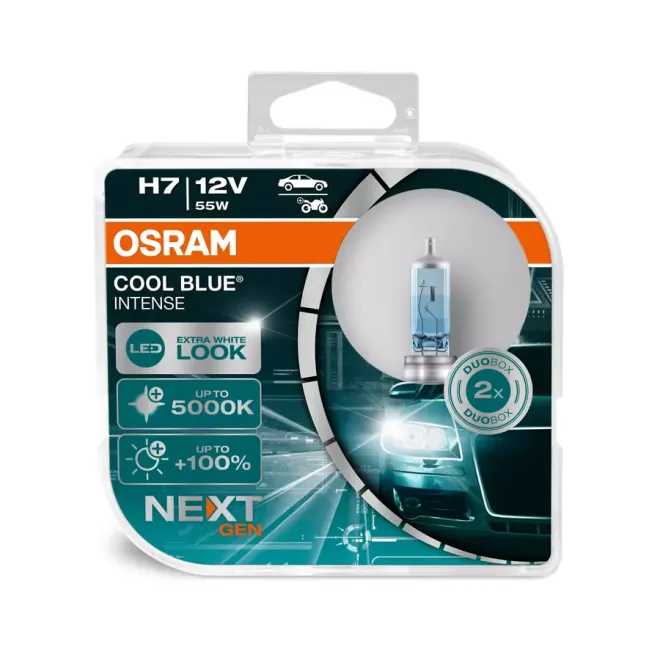 OSRAM H7 12v55w PX26d Cool Blue Intense NEXT 5000k (2шт.) BOX