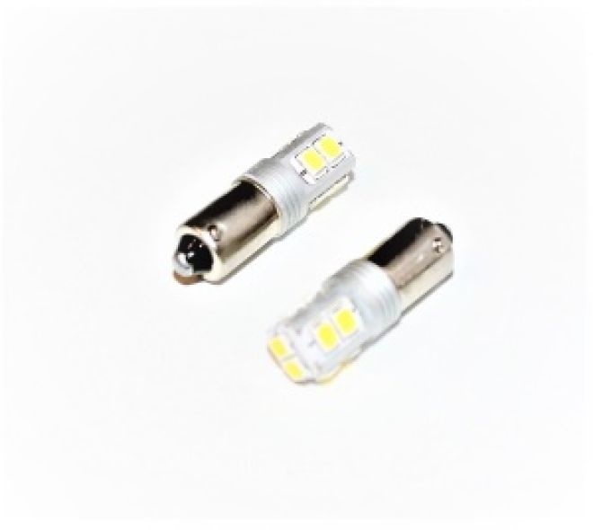 Светодиод T8.5 10 SMD (3030) FPS 9-32V CANBUS (BI+/-) (бел.)