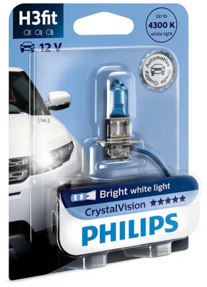 PHILIPS H3 12v55w PK22s Cristal Vision 4300k