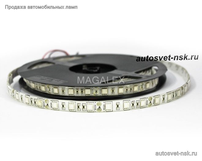 12v Лента диод.  60 SMD (5050) 100см  оранж. (5шт. на катушке)