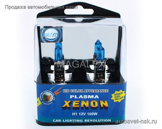 EAGLEYE Н1 12v-100w P14.5s Plasma Xenon (2шт.)