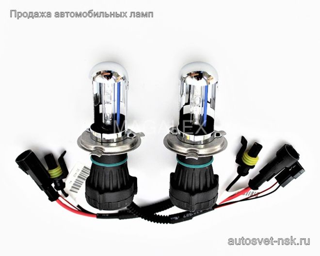 Лампа HID Bi-Xenon H4 4300k (2шт)+реле
