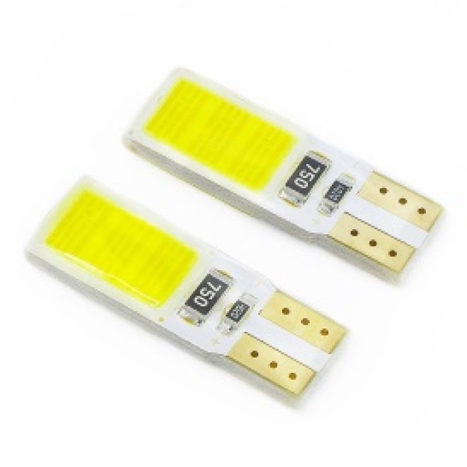 Светодиод Т10  2 Led COB 12V Canbus (бел.)