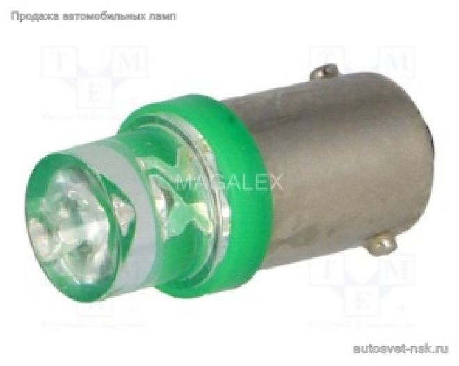 Светодиод Т8,5  1 Led конус (зел.)