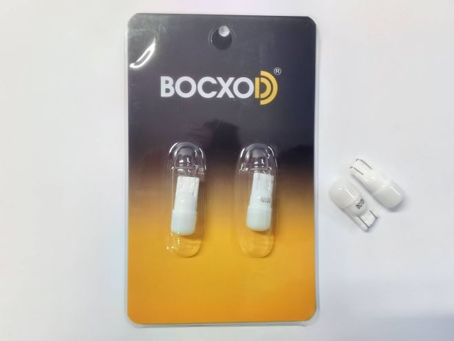 BOCXOD Светодиод (12V) T10 1W C12V Ceramics бел. (бл. 2шт)