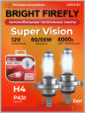 H4 12v-60/55w P43t (Super Vision +100%) BOX (2шт.) Bright Firefly