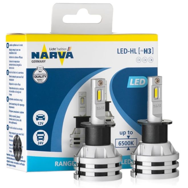NARVA H3 LED RANGE PERFOMANCE 6500K (2шт) 12/24V