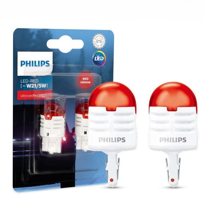 PHILIPS W21/5W  Ultinon Pro3000 RED (бл. 2шт)