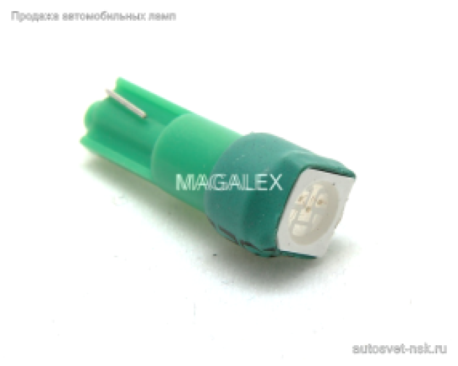 Светодиод (24v) Т5  1 SMD 5050 (зел.)