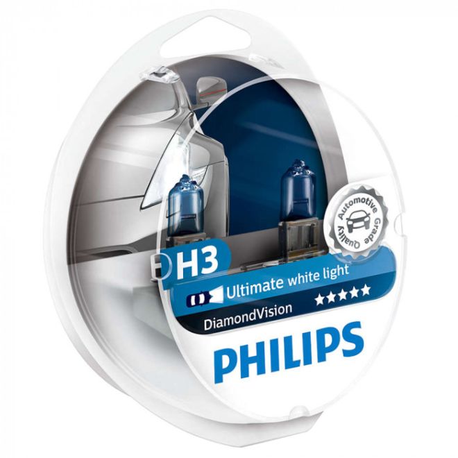 PHILIPS H3 12v55w PK22s Diamond Vision 5000k (2шт.) BOX