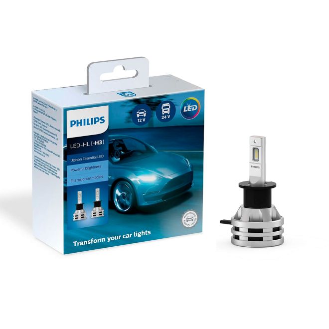 PHILIPS H3 12-24V Ultinon Essential LED  6500K (2шт)