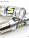 Светодиод 1156 (1 конт)  21 SMD (3030) + линза 9-32V CANBUS (BI+/-) (бел.)