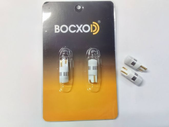 BOCXOD Светодиод (12-24V) T10 2 SMD (2835) Bi+/- медные конт. (бл. 2шт)