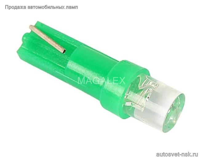Светодиод Т5  1 Led конус (зел.)