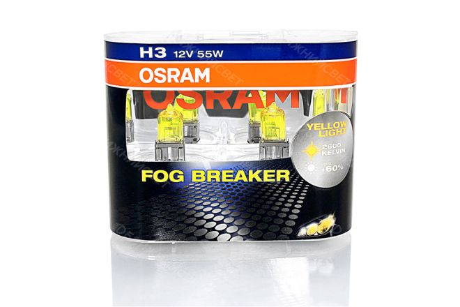OSRAM H3 12v55w PK22s Fog Breaker 2600k (2шт.) BOX