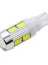 Светодиод Т10 10 SMD (5630) + линза 12v (бел.)