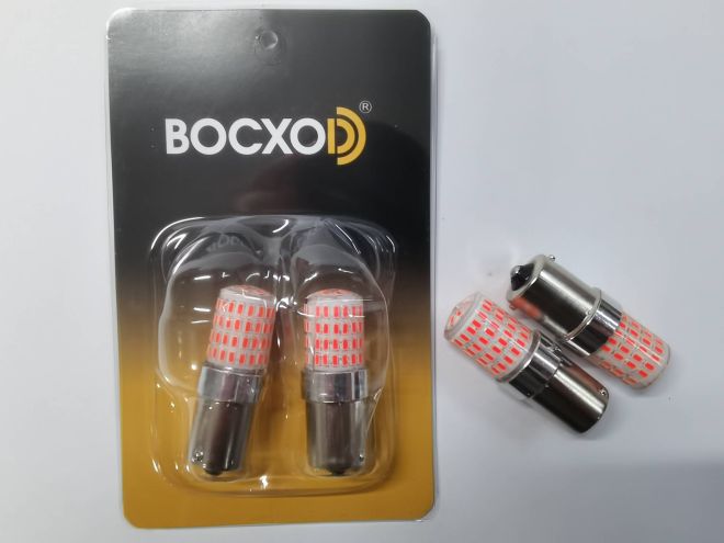 BOCXOD Светодиод (12-30V) 1156 (1 конт.) 72 SMD (3014) Canbus ОРАНЖЕВАЯ (бл. 2шт)