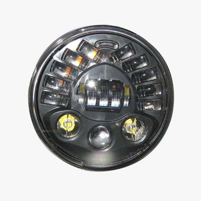 Фара светодиодная JR-105-45W 5,75 inch (3+3 с линзами+ДХО+поворот)