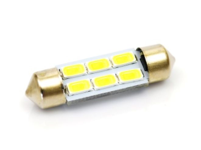 Светодиод AC  6 SMD (5730) 12V (салон 31мм) CANBUS