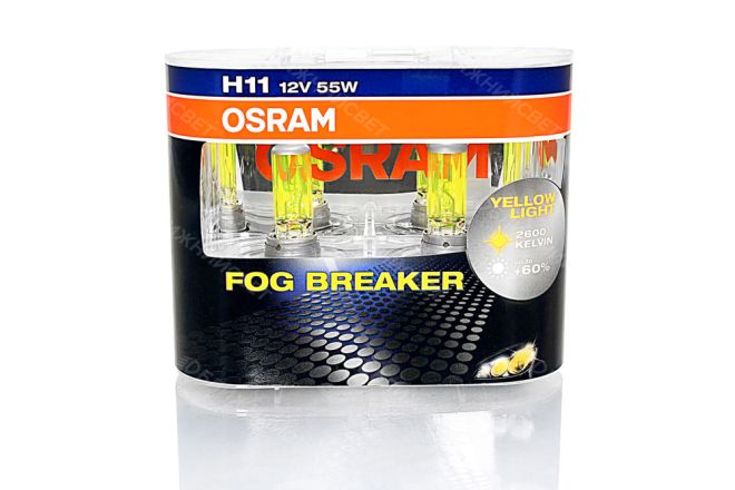 OSRAM H11 12v55w PGJ19-2 Fog Breaker 2600k (2шт.) BOX