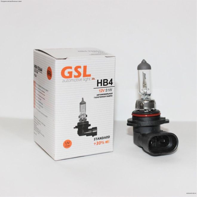 GSL HB4 12v 51w P22d +30%