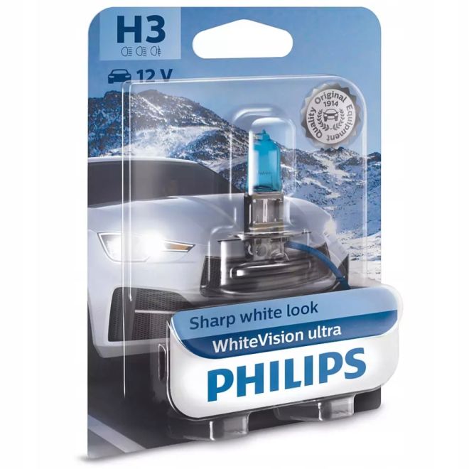 PHILIPS H3 12v55w PK22s White Vision 4300k