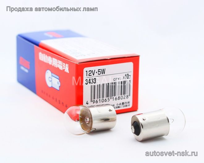 KOITO (3433)  12v5w BA15s