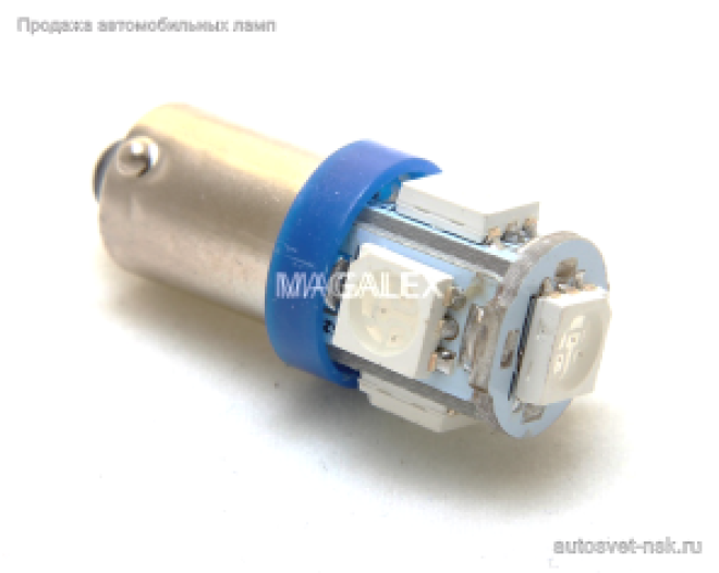 Светодиод Т8,5  5 SMD (5050) (син.)