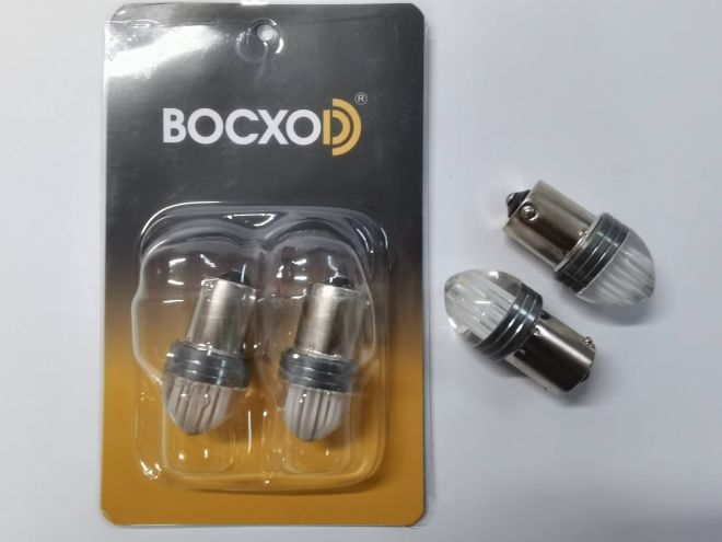 BOCXOD Светодиод (12V) 1156 (1 конт.) 9 SMD (2835) СТРАБОСКОП БЕЛЫЕ (бл. 2шт)