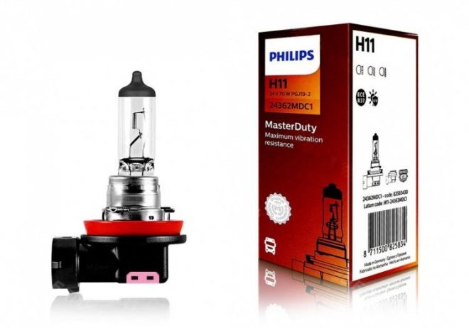 PHILIPS H11 24v70w RGJ19-2 Master Duty