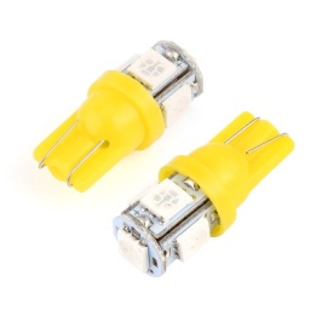 Светодиод Т10  5 SMD (5050) (желт.)