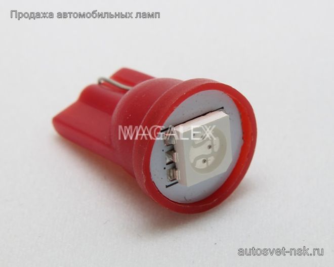 Светодиод Т10  1 SMD (5050) (крас.)