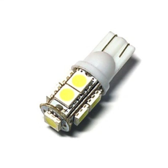 Светодиод Т10  9 SMD (5050) (бел.)