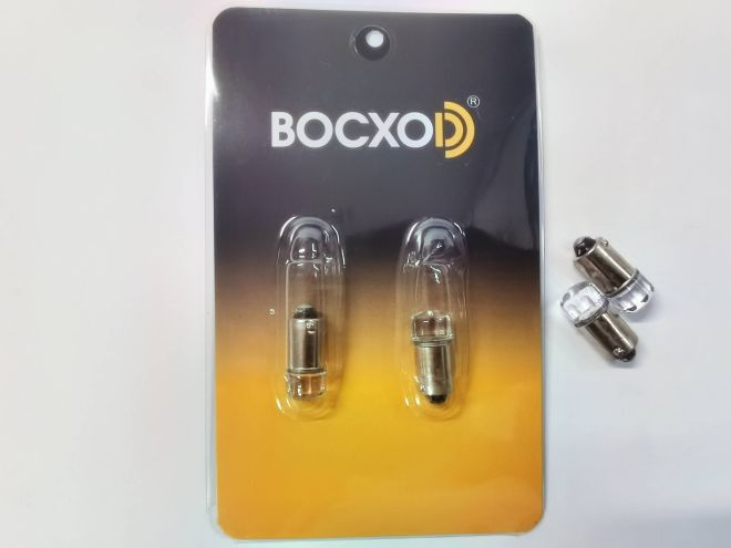BOCXOD Светодиод (12V) T4W 2 SMD (2835) F LENS (бл. 2шт)