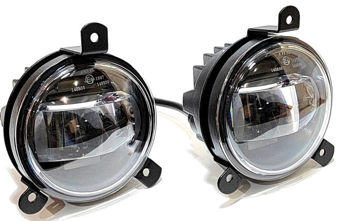 Фара противотуманная PRIORA (1 линза + БЕЛ/ЖЕЛТ. + ДХО)  2шт.(РТ-30-1)