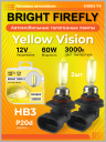 HB3 12v-60w P20d (Yellow Vision 3000k) BOX (2шт.) Bright Firefly