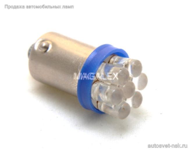 Светодиод Т8,5  7 Led  (син.)