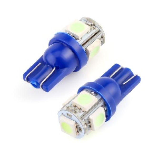 Светодиод Т10  5 SMD (5050) (син.)