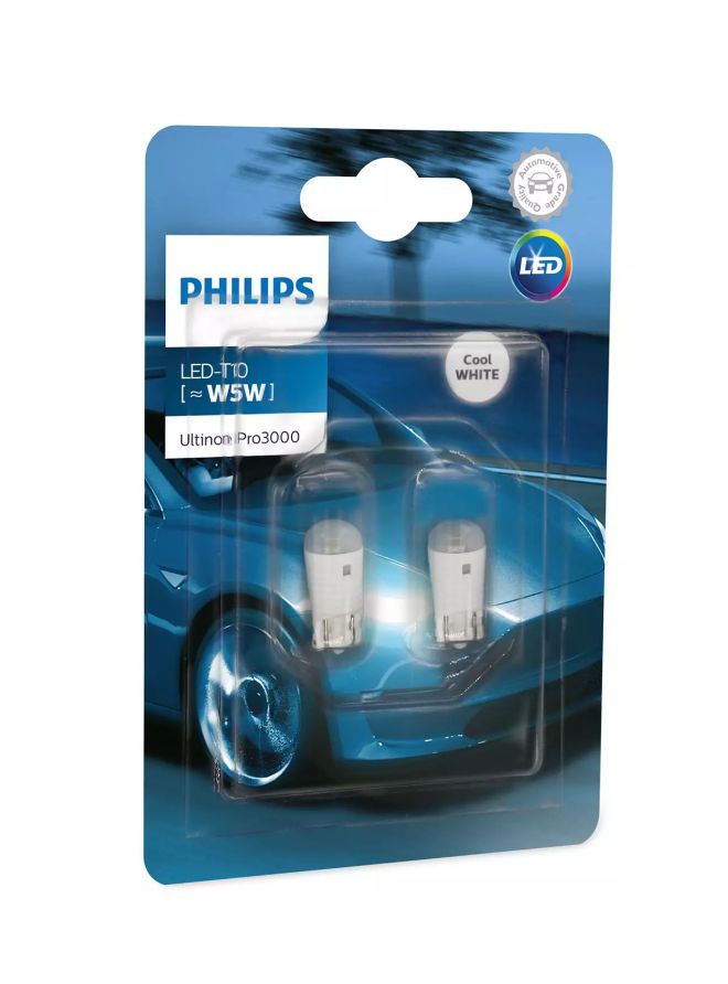 PHILIPS 12v-1w W5W LED White (2шт.)