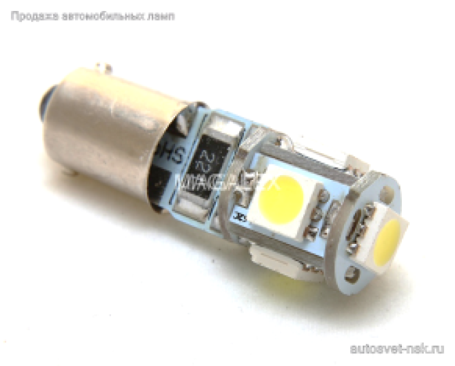 Светодиод Т8,5  5 SMD (5050) (бел.) Canbus