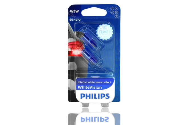PHILIPS 12v5w б/ц White Vision 4300к (2 шт.)